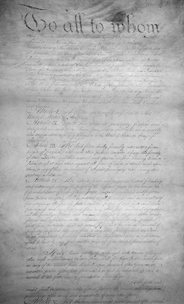 Doc of the Day: Articles of Confederation