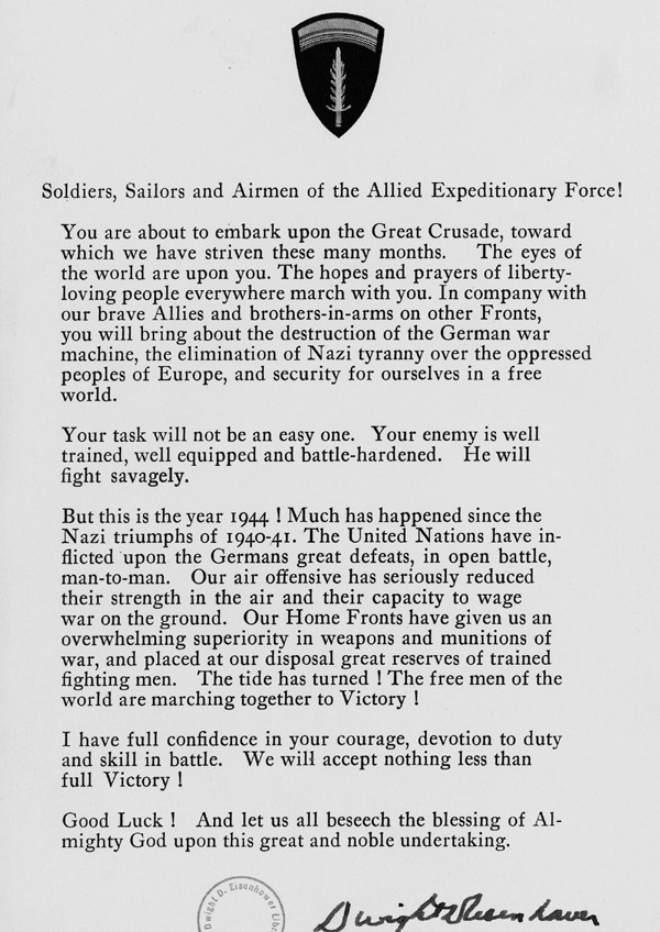 Doc of the Day: Eisenhower D-day Order